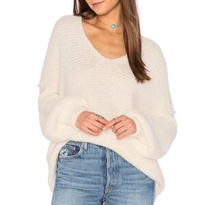 Free People All Mine Sweater in Ivory | Size XS